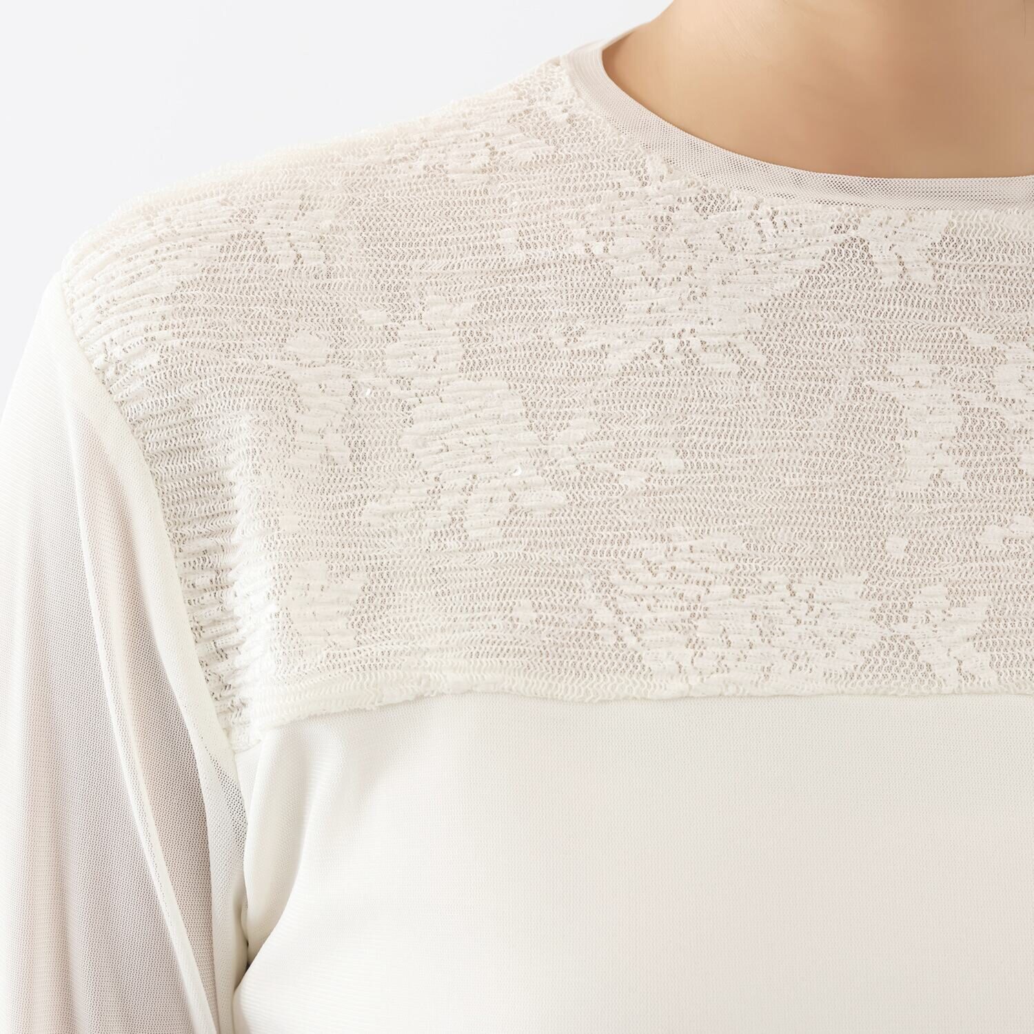 エアリーフェアリー スパンコールレース アクセント プルオーバー
