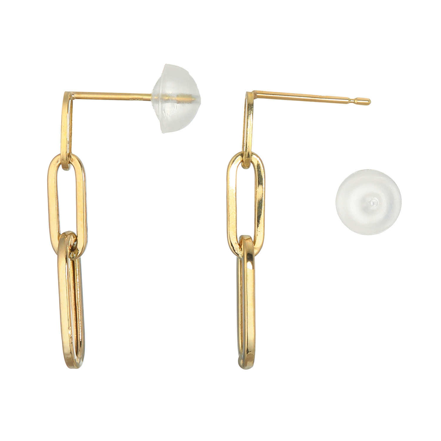 オーサムジュエリー １８Ｋ クリップデザイン ピアス