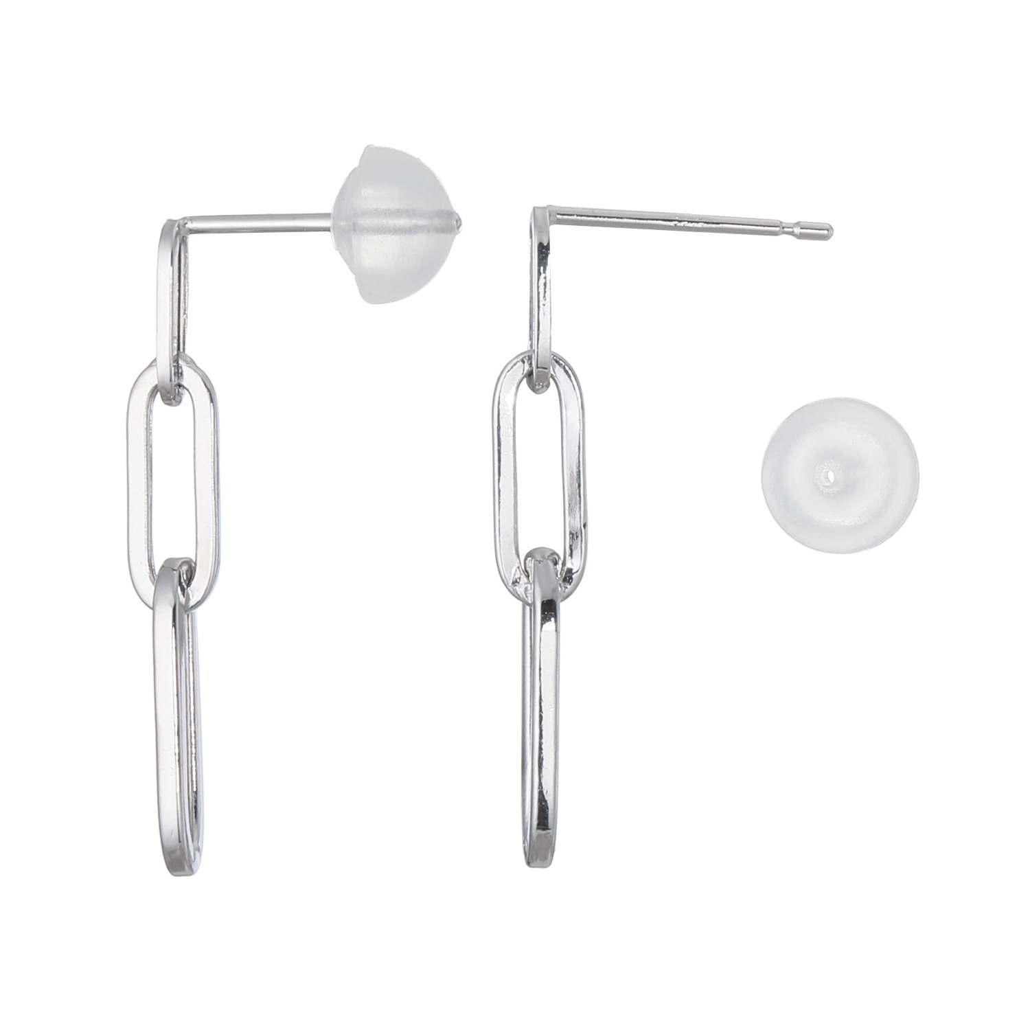 オーサムジュエリー １８Ｋホワイトゴールド クリップデザイン ピアス