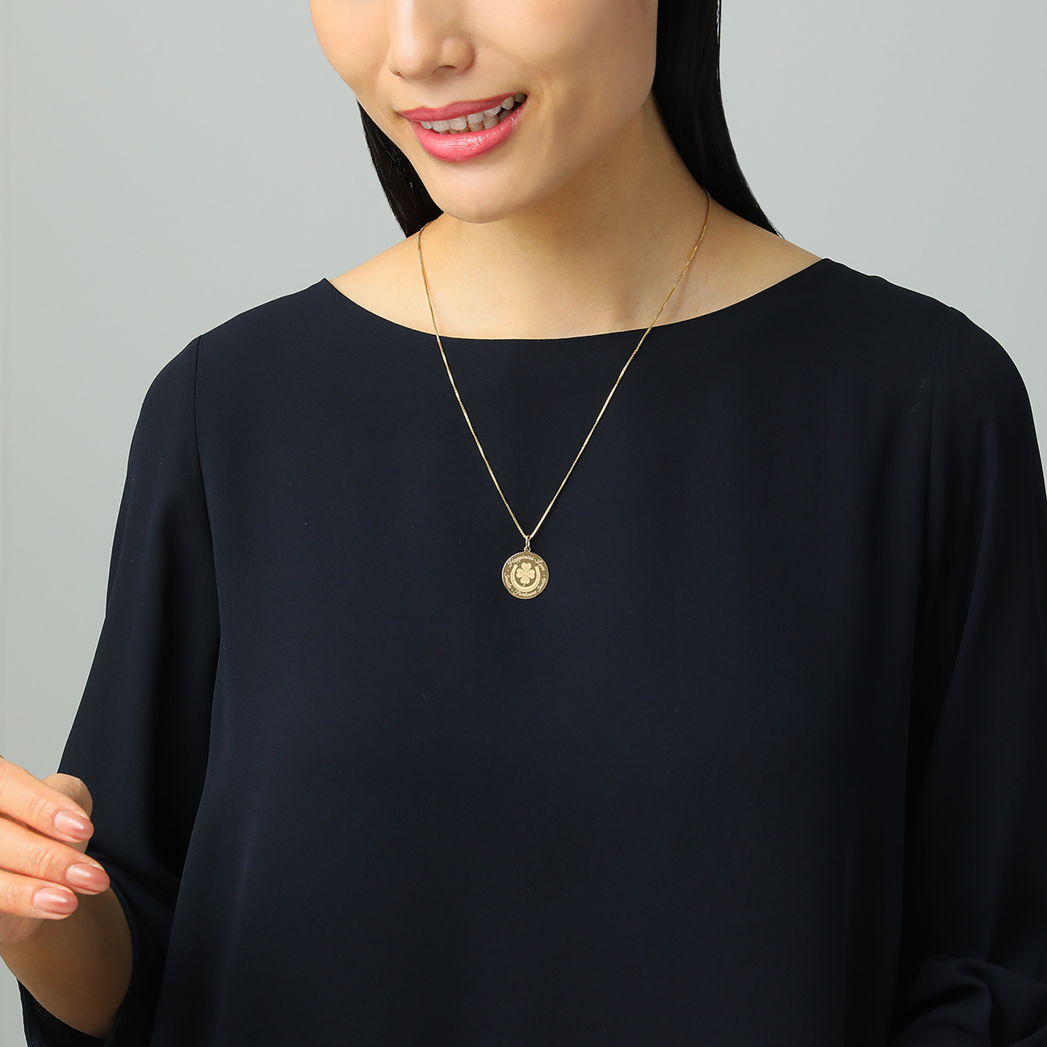 オーサムジュエリー １８Ｋ ホースシュー＆ クローバーモティーフ ペンダントトップ