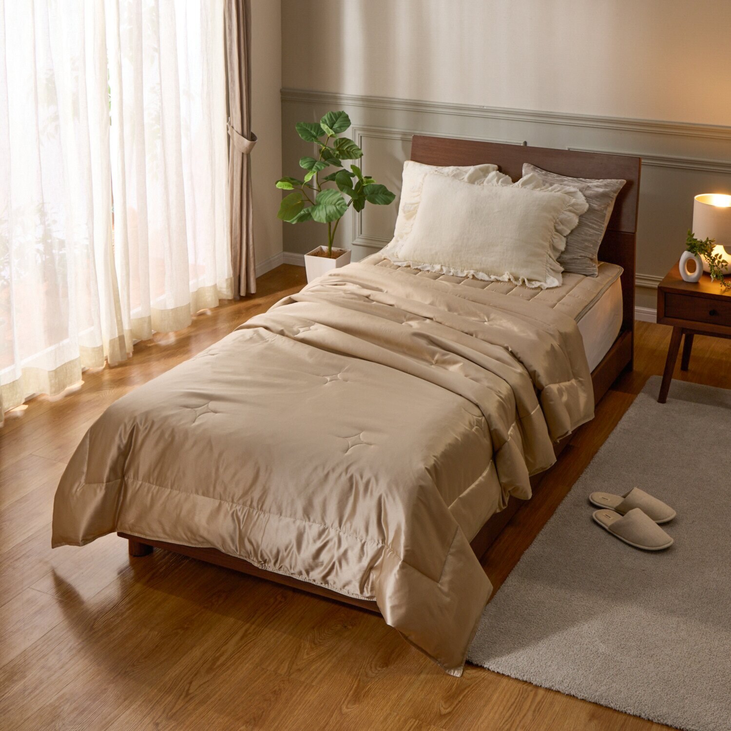 快眠博士 シルクスキン プレミアム 肌掛けふとん ＜ダブル＞