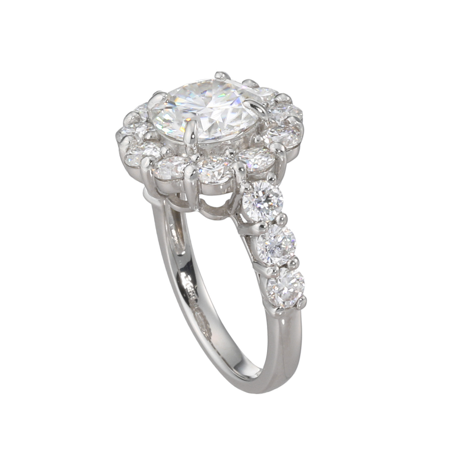 ギフトフロムニューヨーク プラチナ９５０ モアサナイト ヘイローブルーム リング