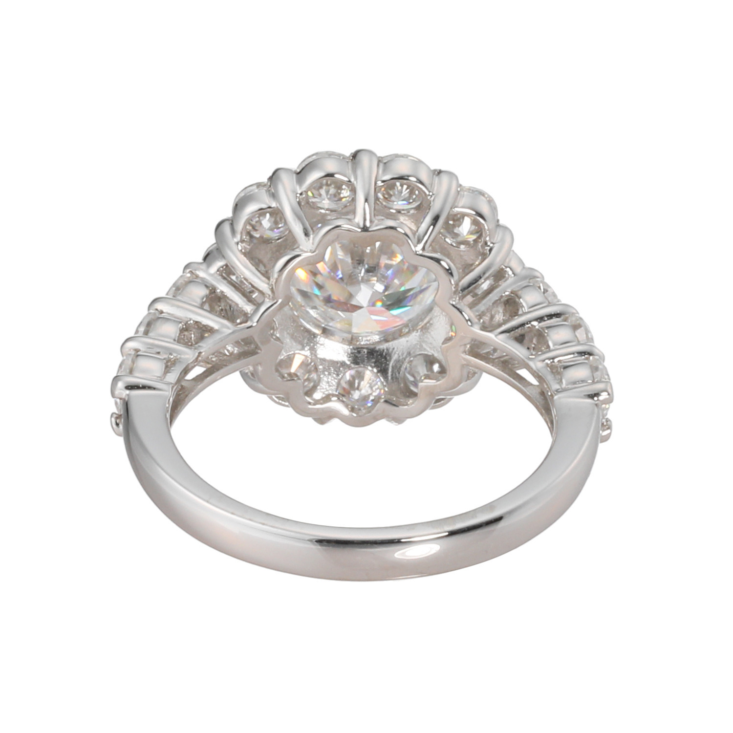 ギフトフロムニューヨーク プラチナ９５０ モアサナイト ヘイローブルーム リング