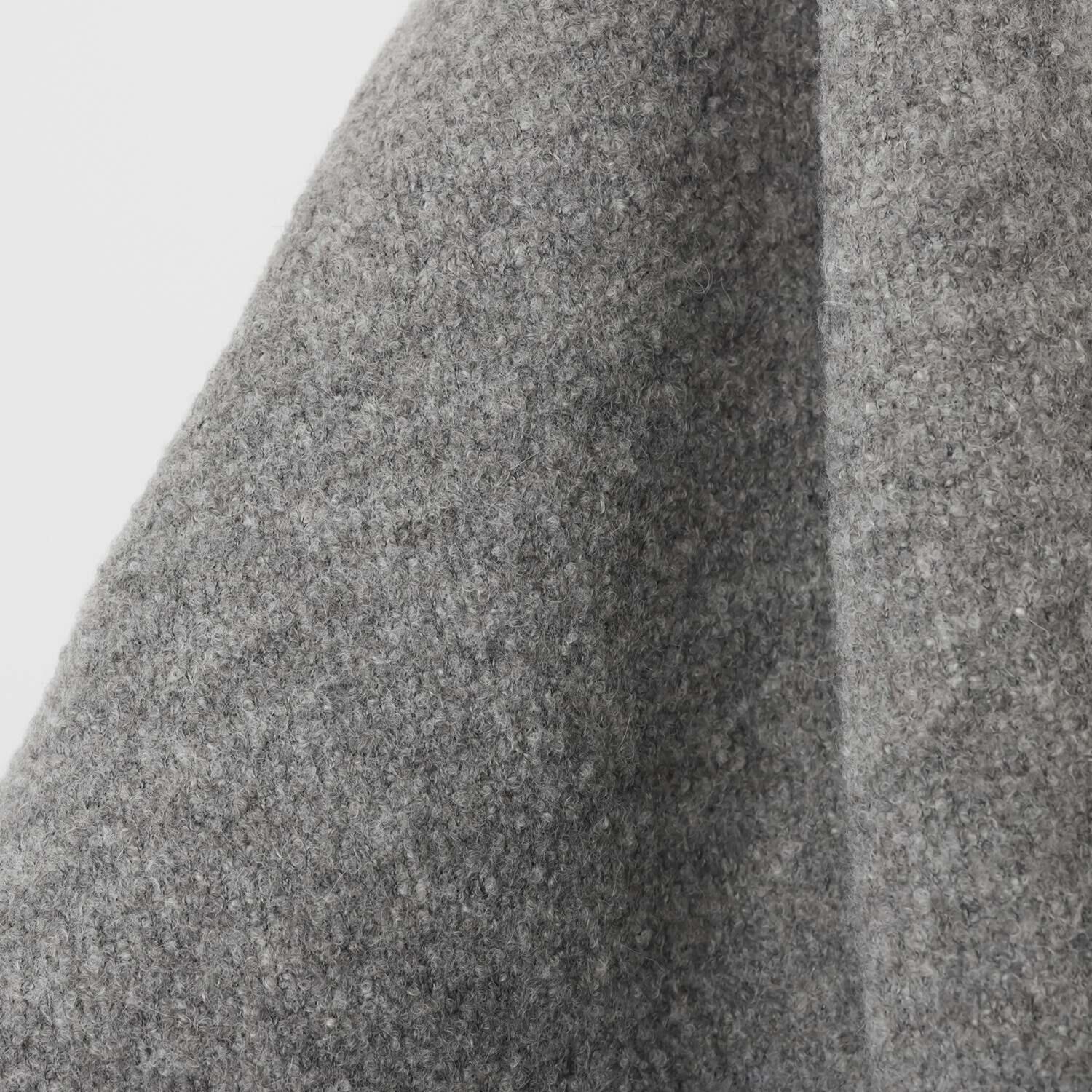 マダムヒロコ アルパカウール混 リングヤーン ダブルフェイス素材 リバーシブルケープコート