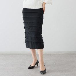 マダムヒロコ ティアードフリル ニットスカート
