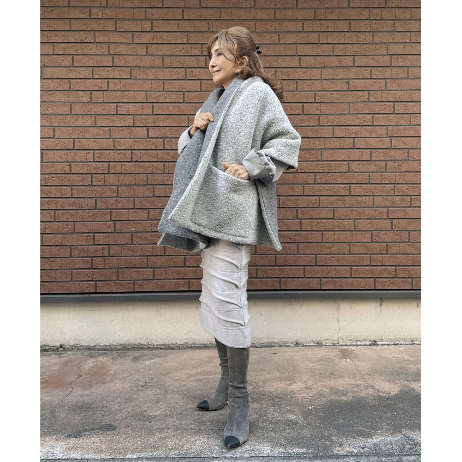 マダムヒロコ ティアードフリル ニットスカート