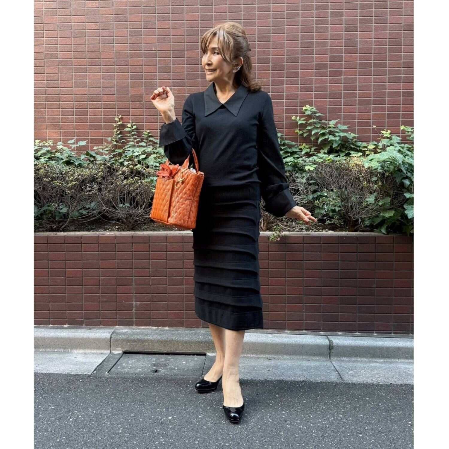 マダムヒロコ ティアードフリル ニットスカート