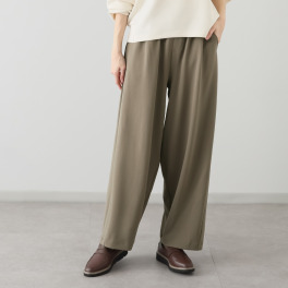 スタイル・ラヴィー サラサラで軽い ストレッチ素材 カーブシルエット イージーパンツ