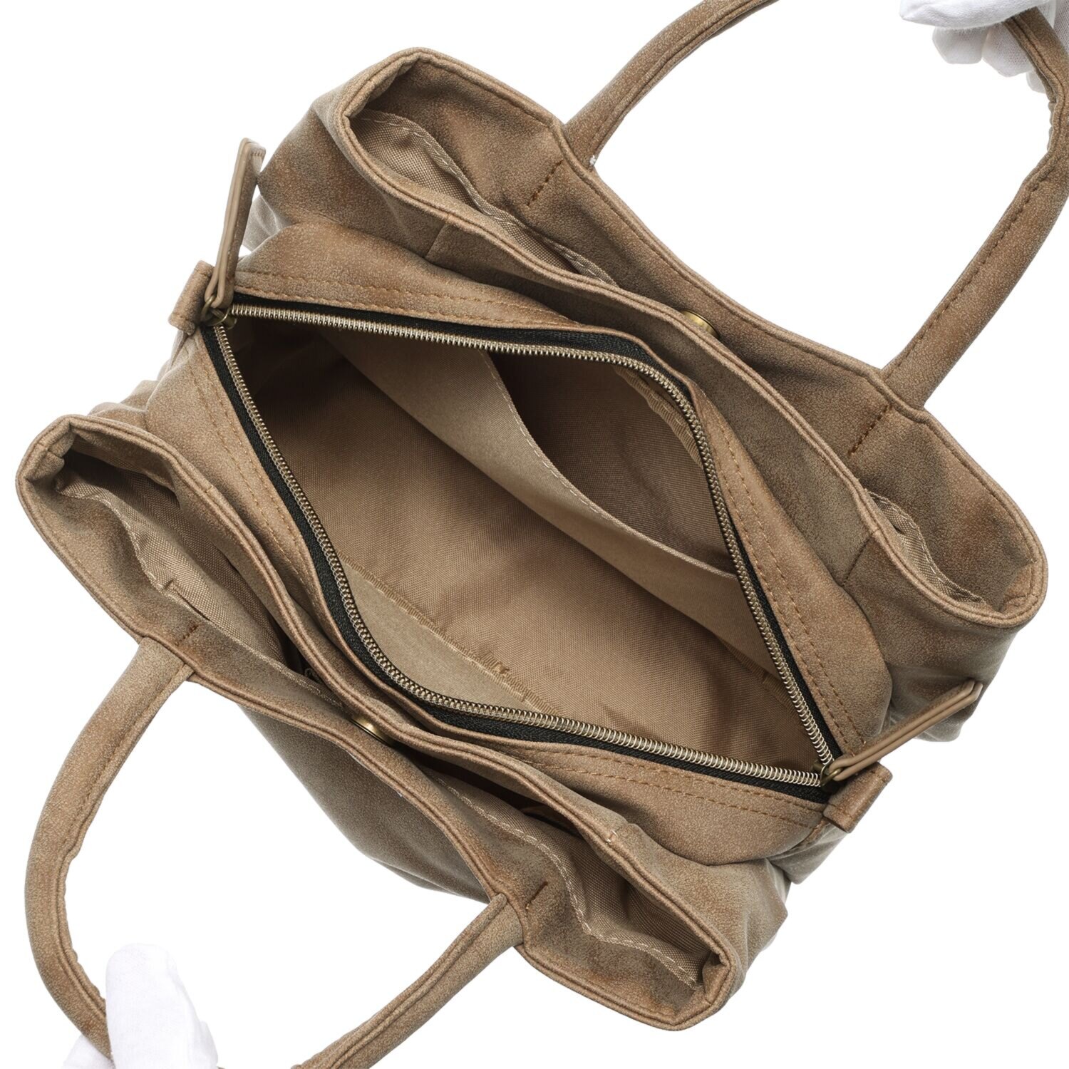 ラフィール マットな質感 多機能ハンドバッグ