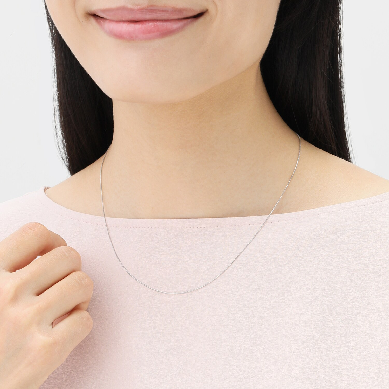 ギフトフロムニューヨーク プラチナ８５０ ボックスチェーン スライドネックレス