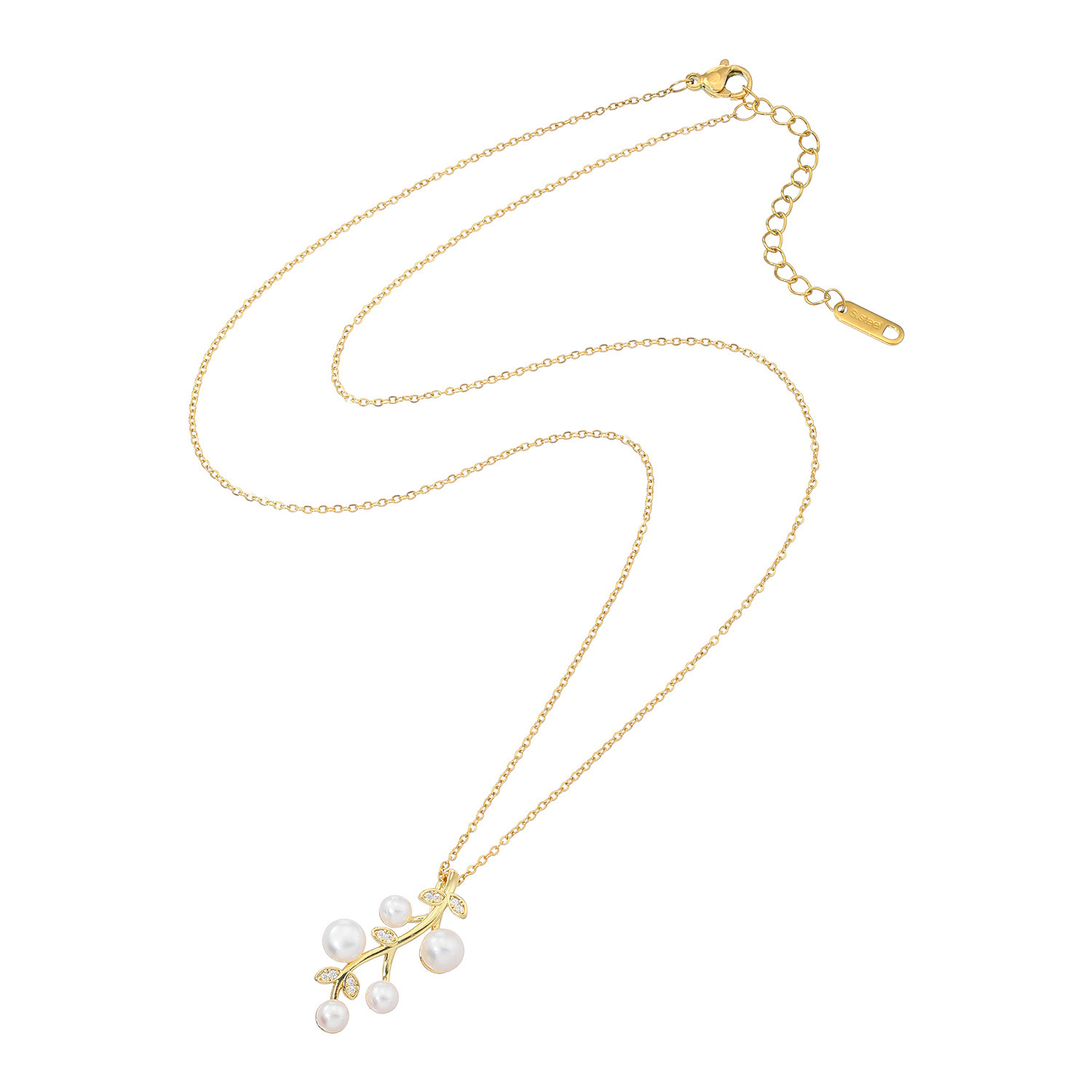 グランシフォレ ステンレス 淡水パール＆ ビジュウ ペンダント