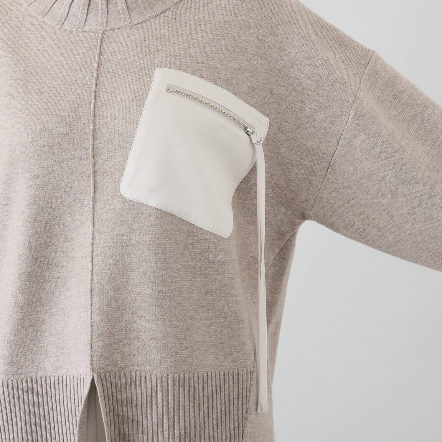 エイティーエイト ディグリー 胸ポケットアクセント ニットプルオーバー