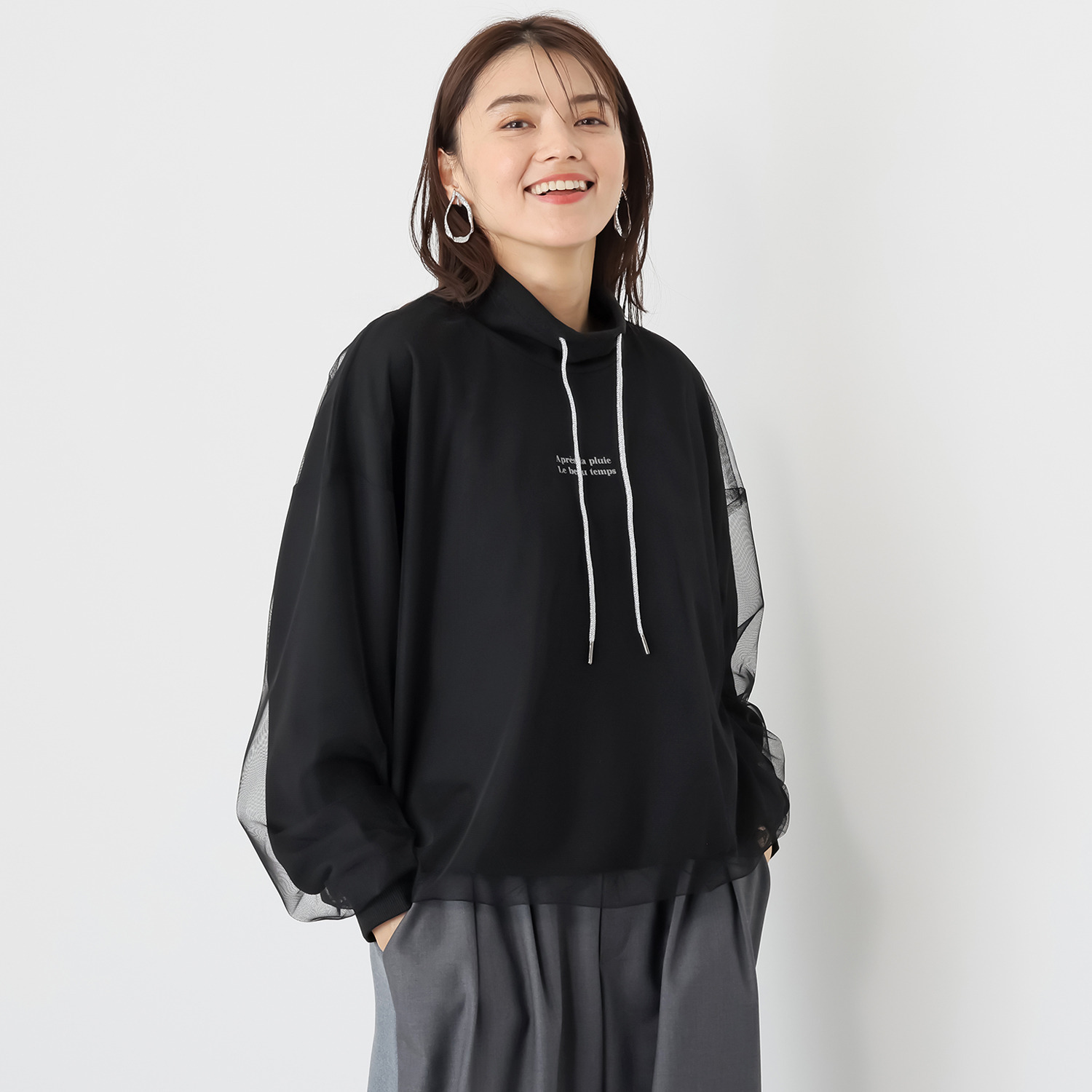 エイティーエイト ディグリー チュールレイヤード プルオーバー