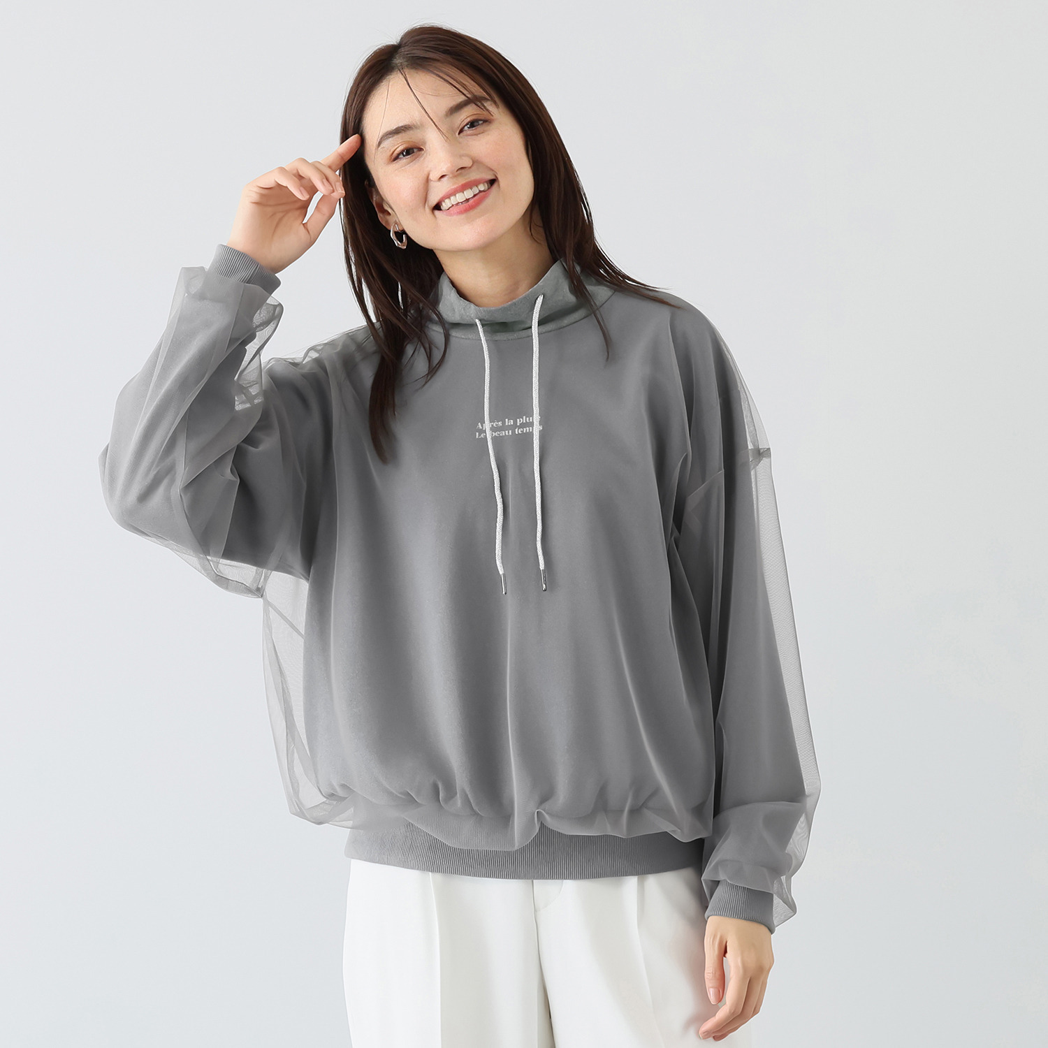 エイティーエイト ディグリー チュールレイヤード プルオーバー