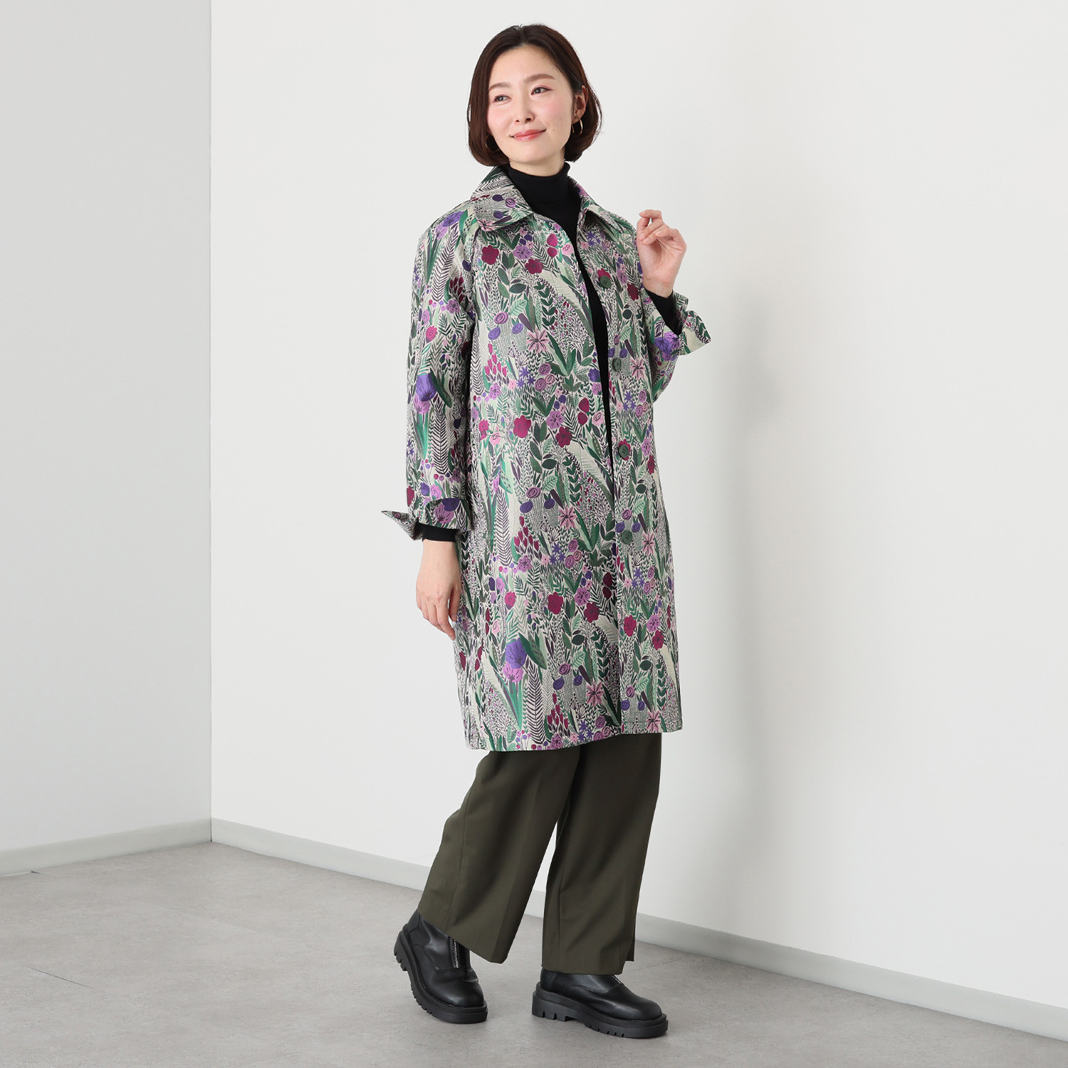 キョウコ　ヒガ ゴブラン風 スプリングコート