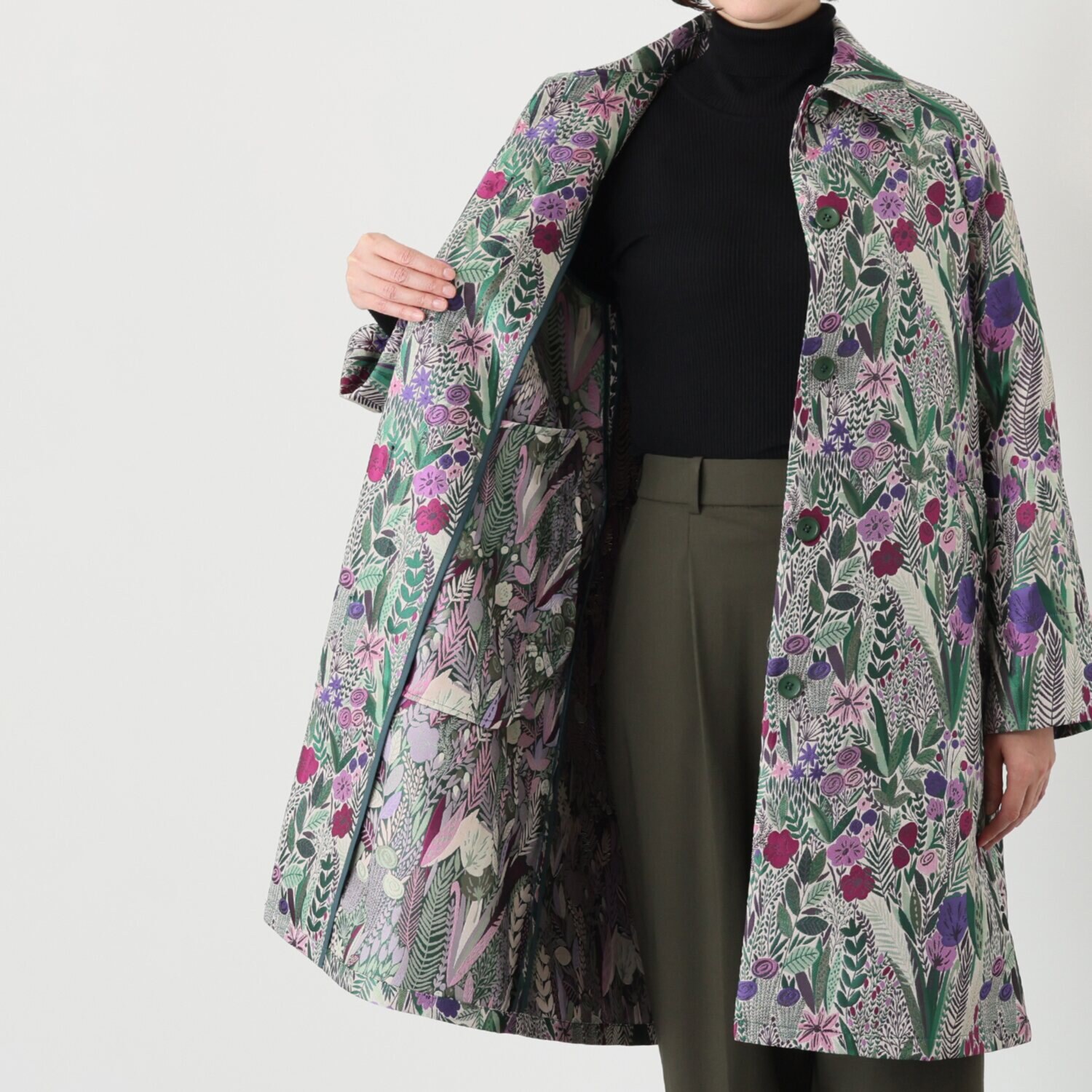 キョウコ　ヒガ ゴブラン風 スプリングコート