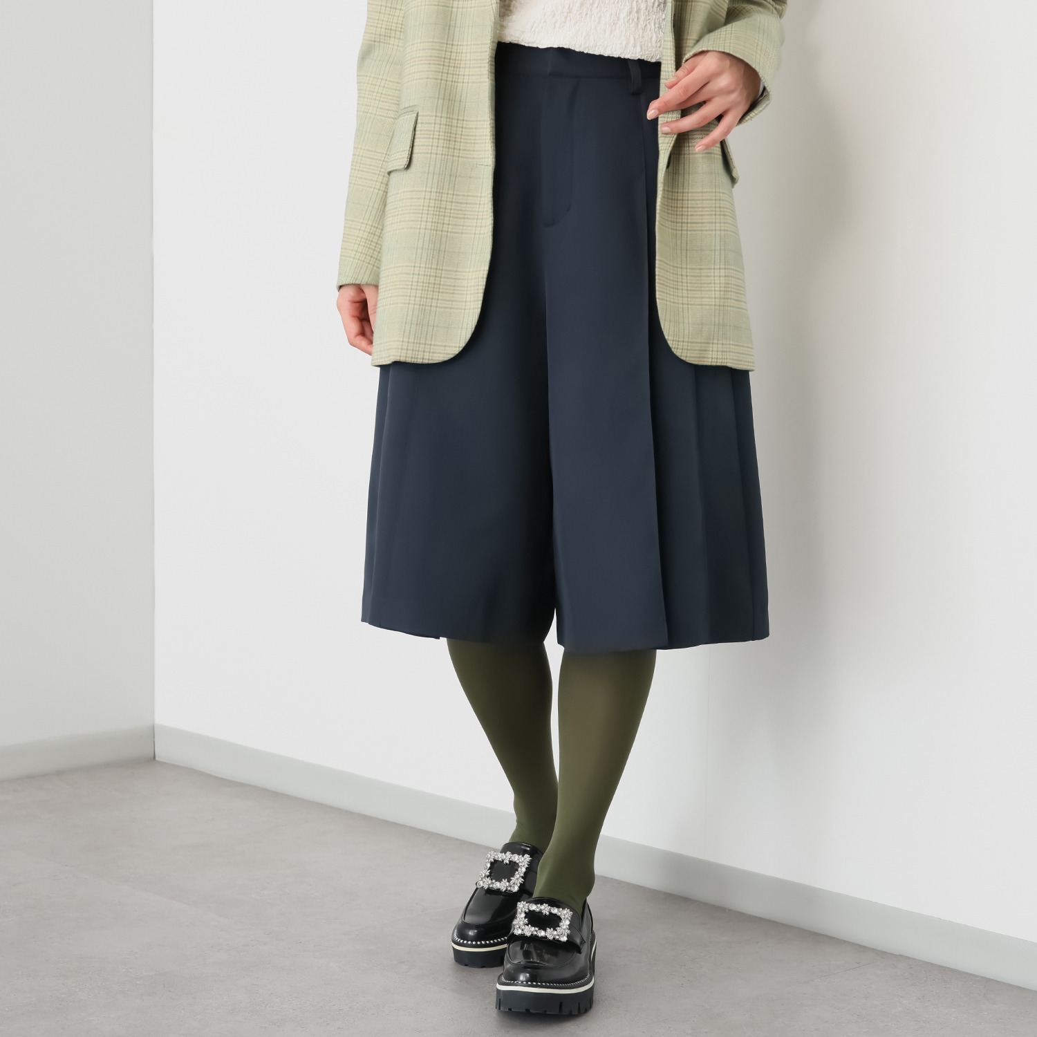 ミューリエ アイビー気分で フレッシュに 大人のきれいめ キュロットパンツ