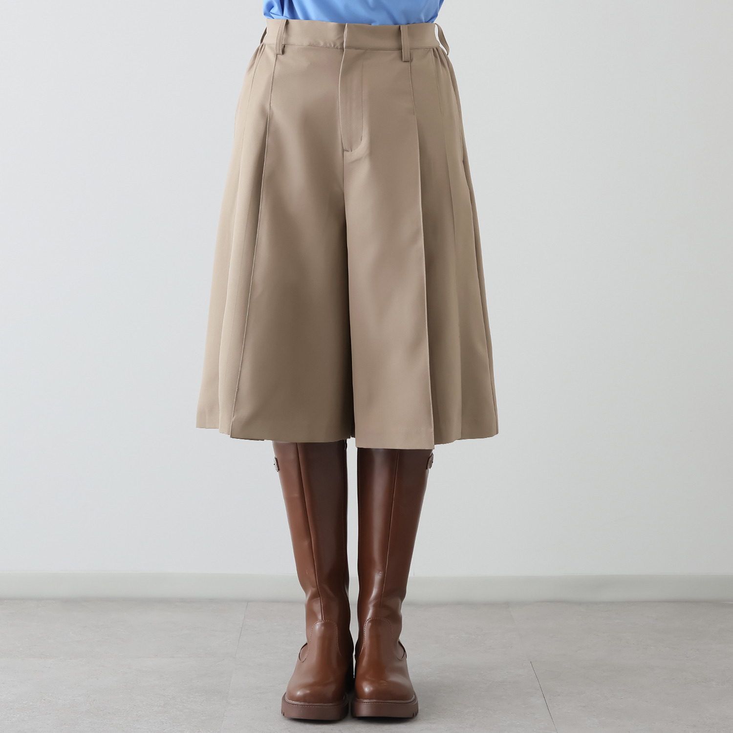 ミューリエ アイビー気分で フレッシュに 大人のきれいめ キュロットパンツ