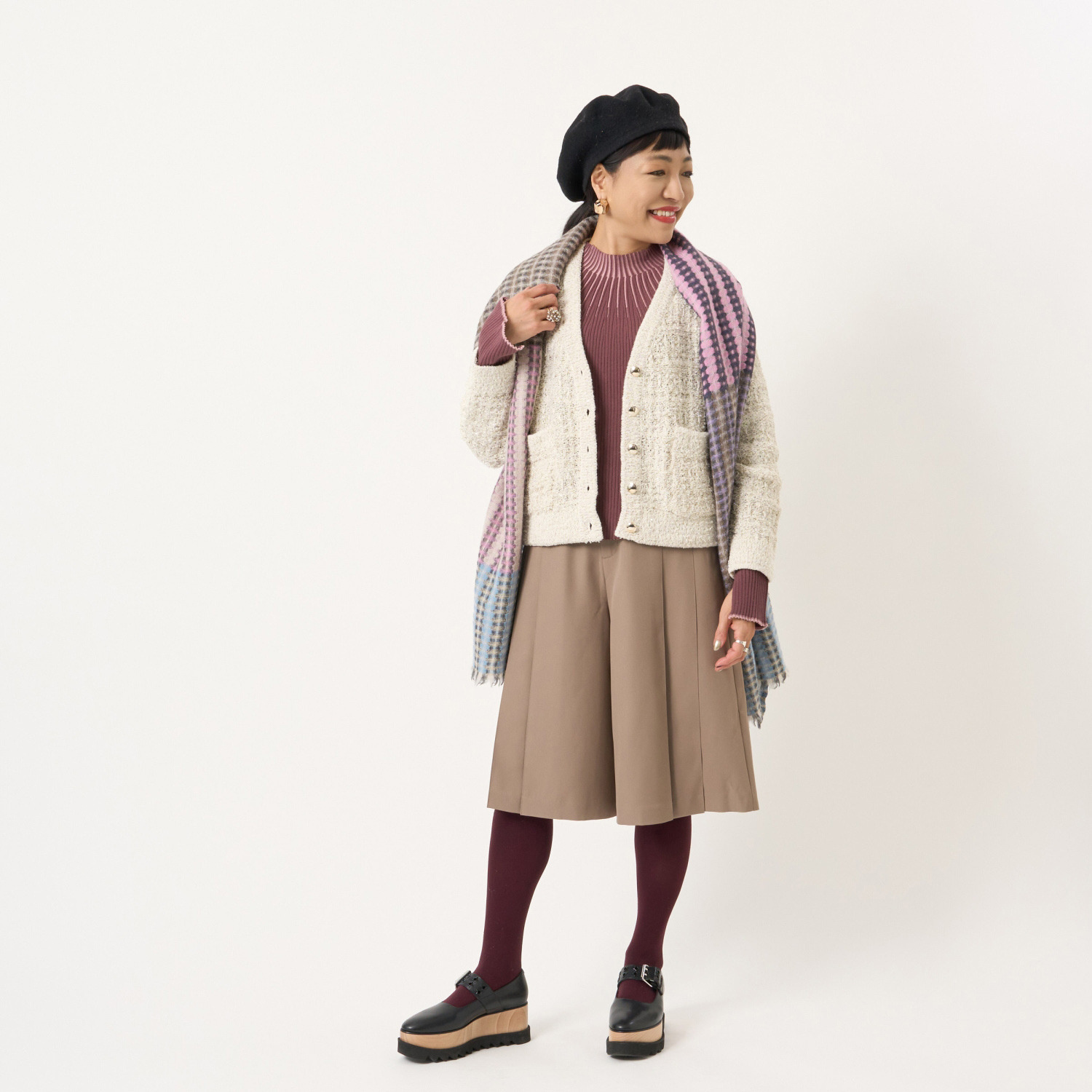 ミューリエ アイビー気分で フレッシュに 大人のきれいめ キュロットパンツ