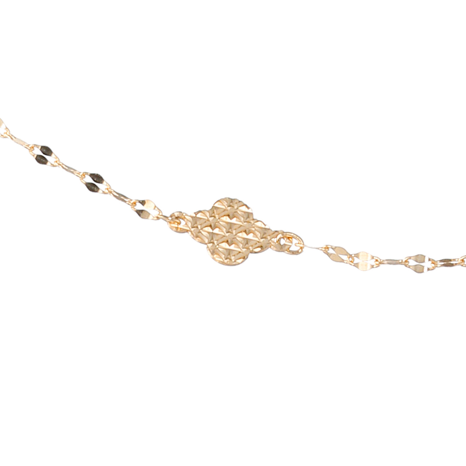 パワーゴールド １８Ｋ 切子紋様 サテライトチェーン ブレスレット