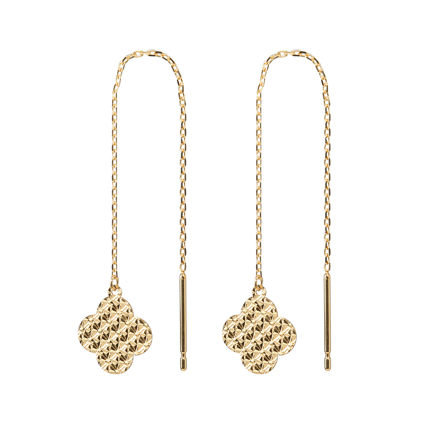 パワーゴールド １８Ｋ 切子紋様 アメリカンピアス