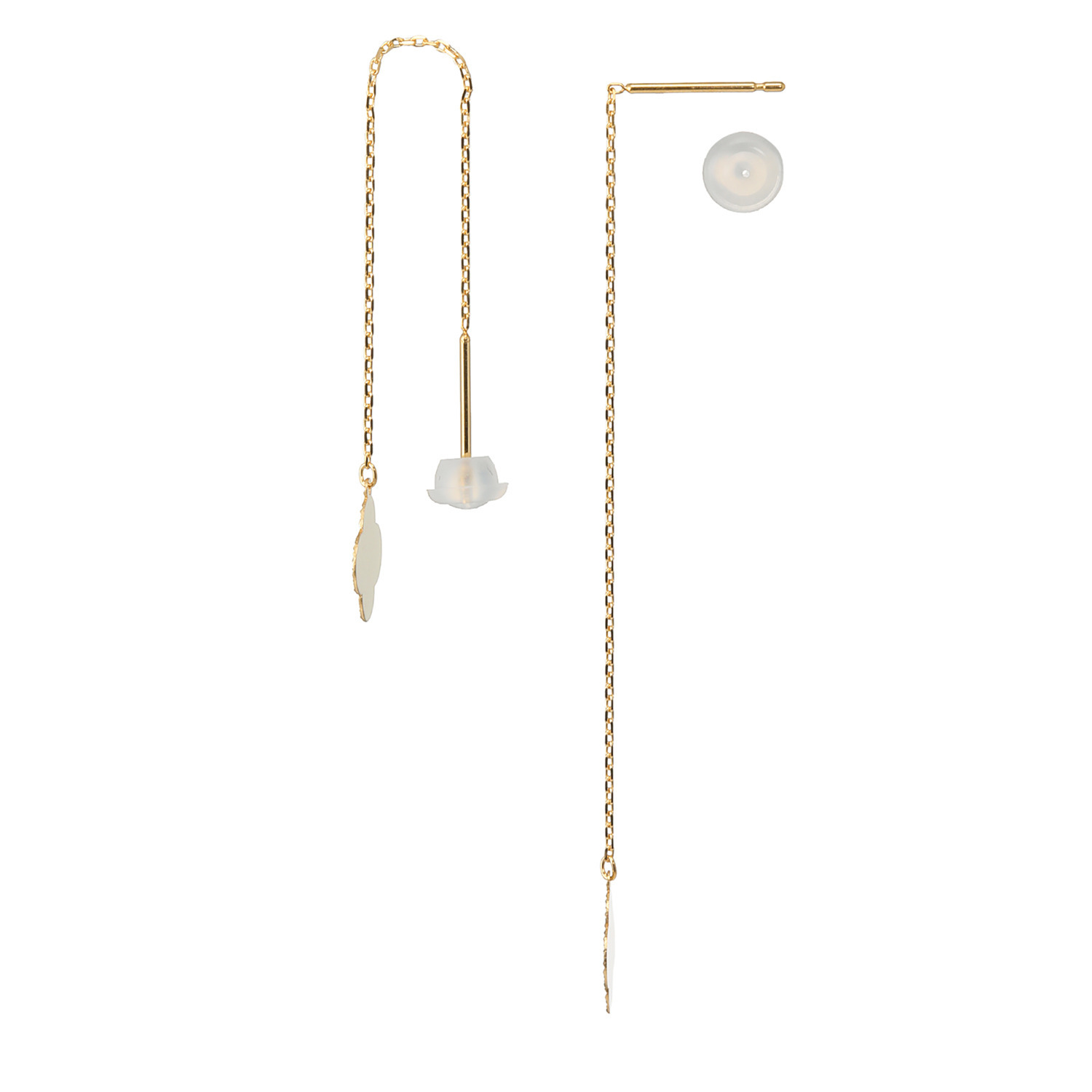 パワーゴールド １８Ｋ 切子紋様 アメリカンピアス