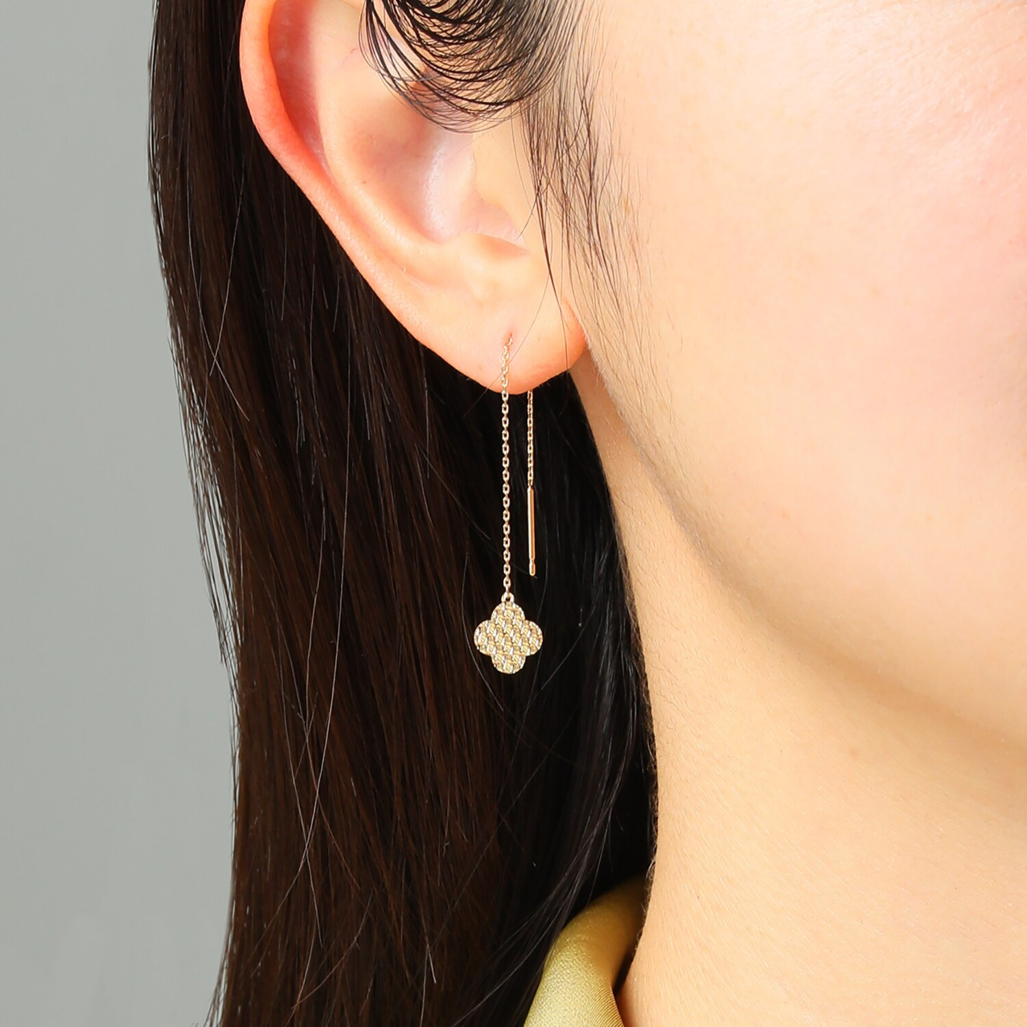 パワーゴールド １８Ｋ 切子紋様 アメリカンピアス