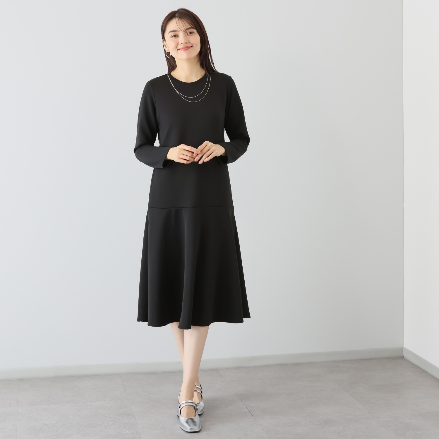 ダジュール フレアーシルエット エレガントワンピース