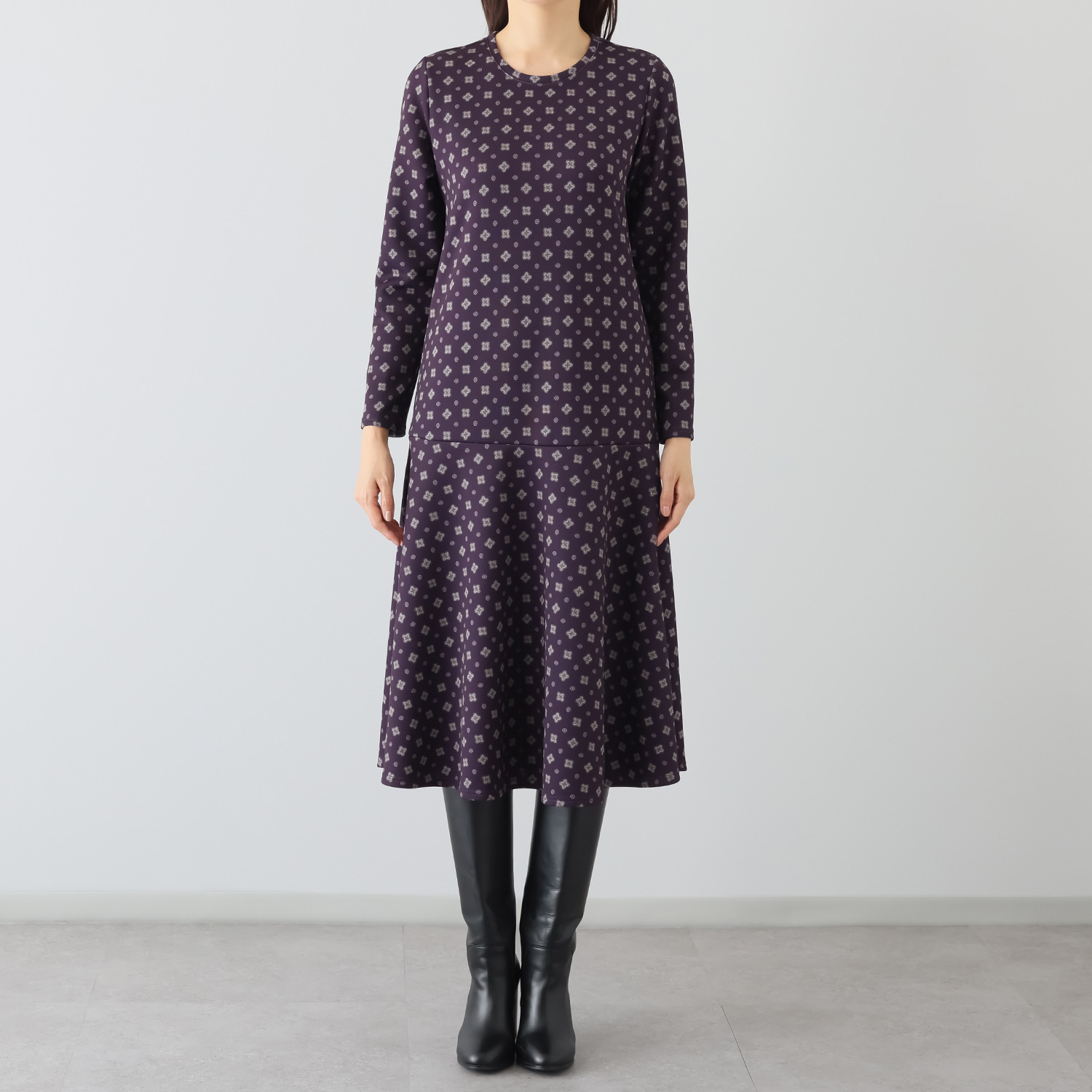 ダジュール フレアーシルエット エレガントワンピース