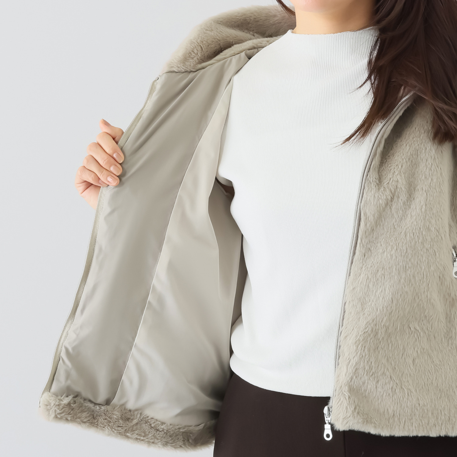 ダジュール ふんわりエコファー ブルゾン