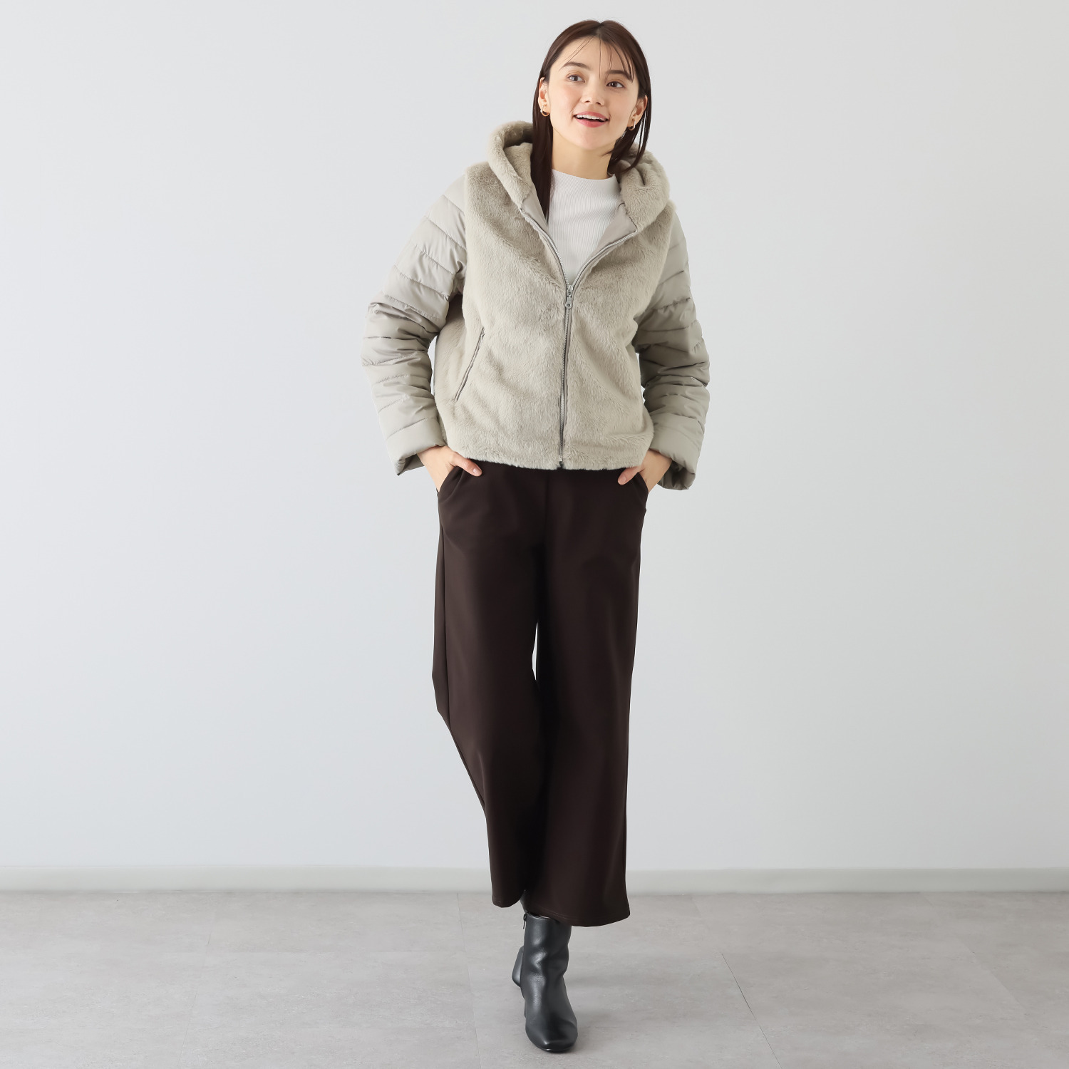 ダジュール ふんわりエコファー ブルゾン