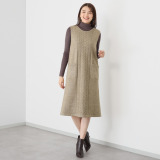 ダジュール ケーブルラインニット ジャンパースカート