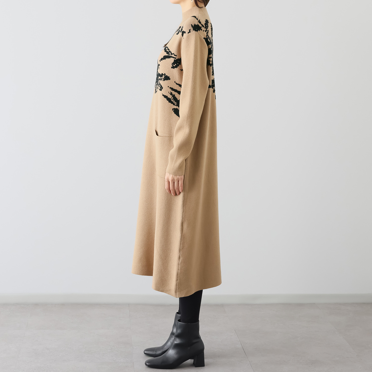 ダジュール フラワージャガード ニットワンピース