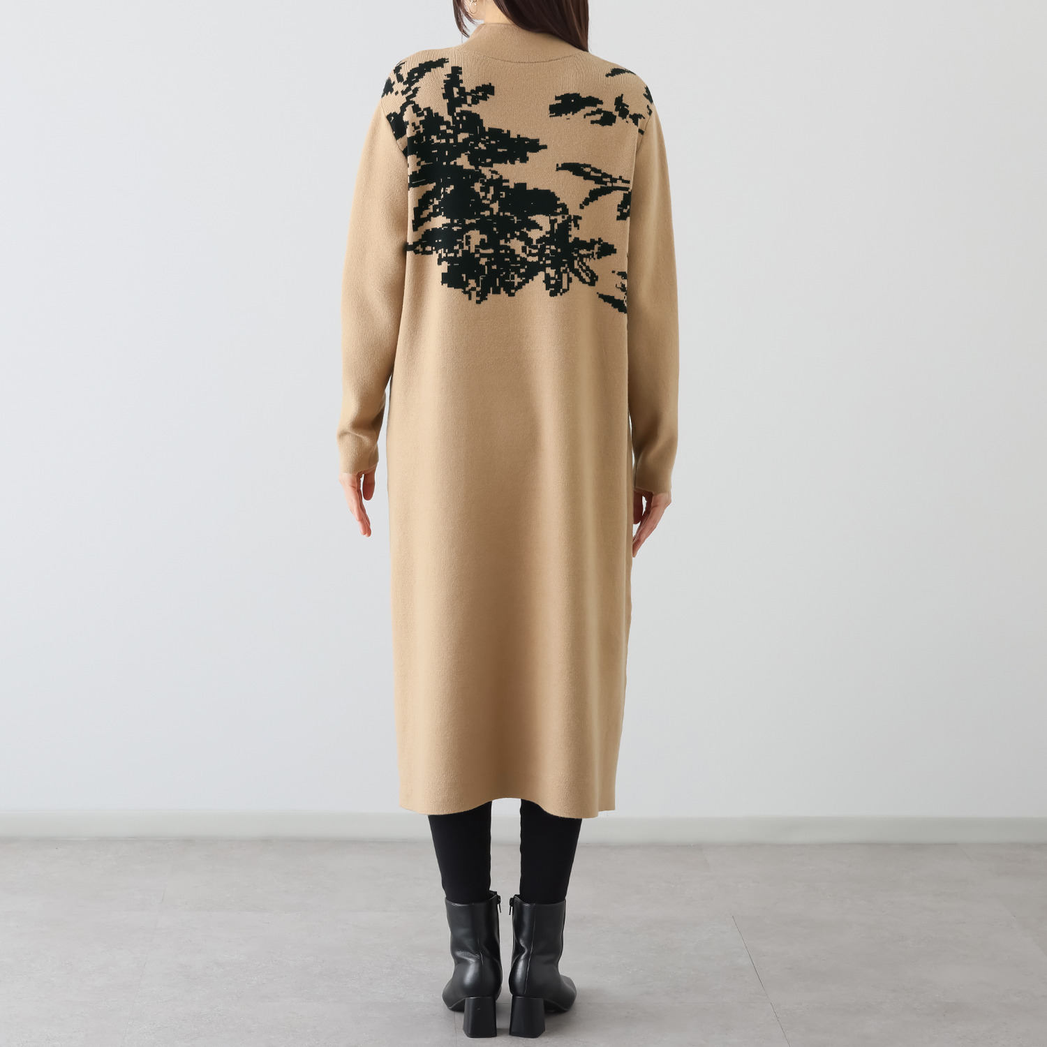 ダジュール フラワージャガード ニットワンピース