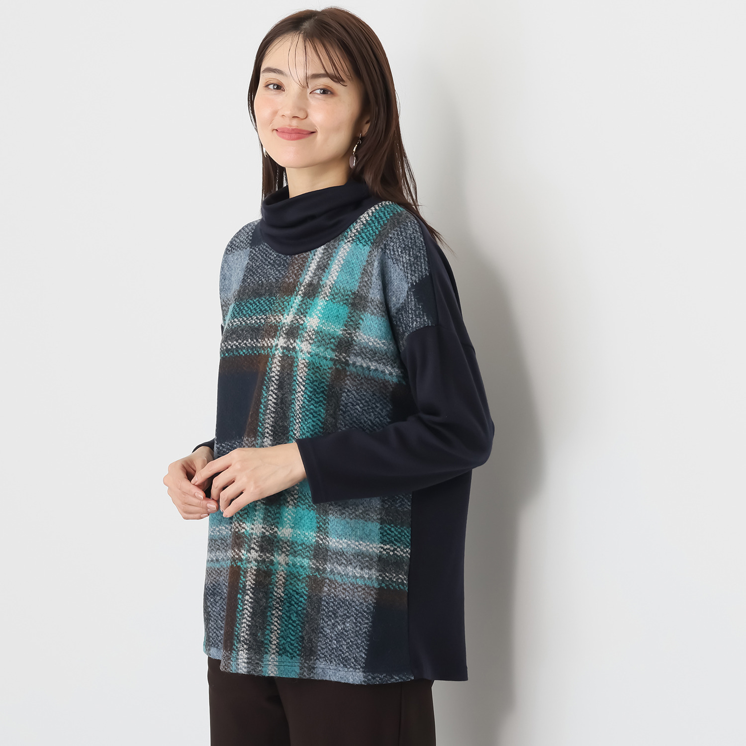 ダジュール チェックコンビ チュニック