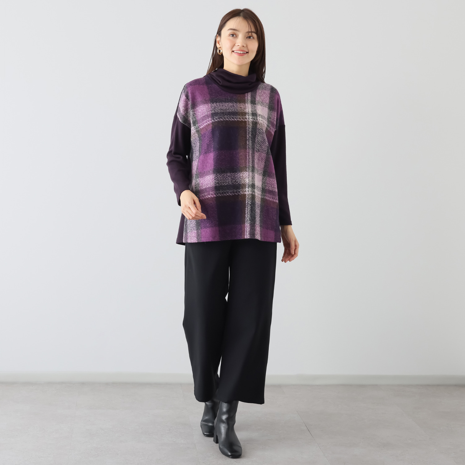 ダジュール チェックコンビ チュニック