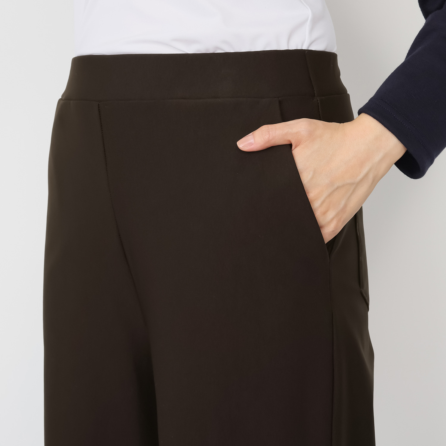 ダジュール あったか裏起毛 ワイドパンツ