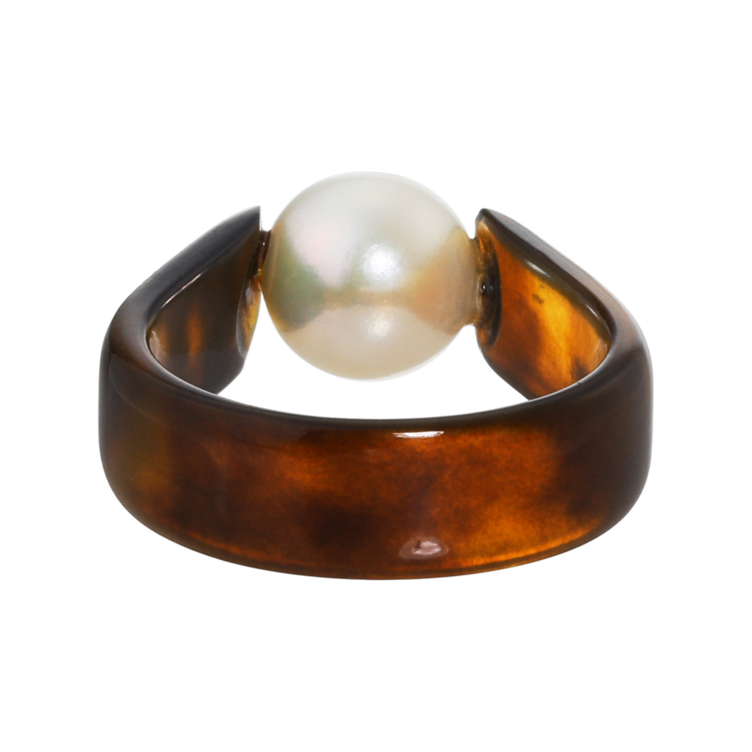 パールモール アコヤパール べっ甲リング