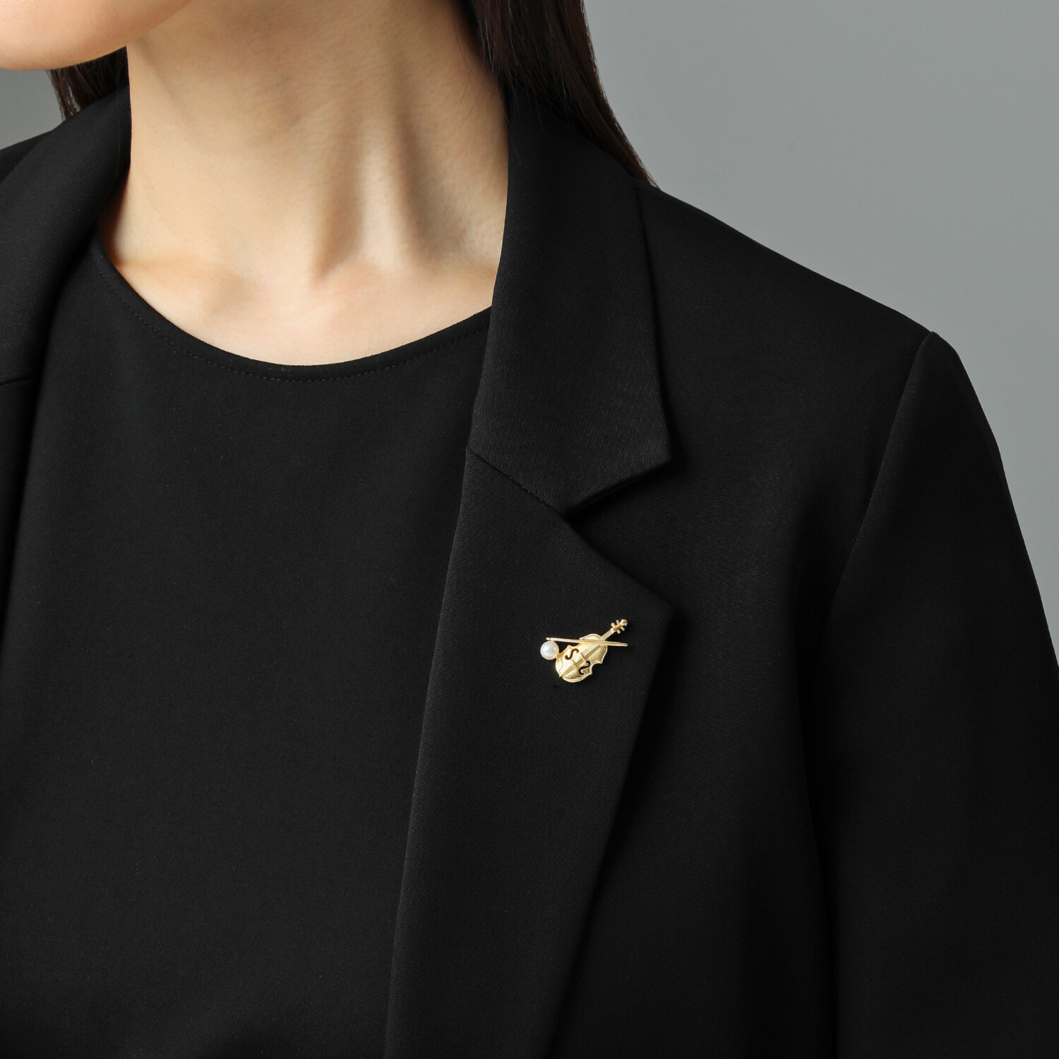 パールモール スリークォーター 国産アコヤパール ピンブローチ