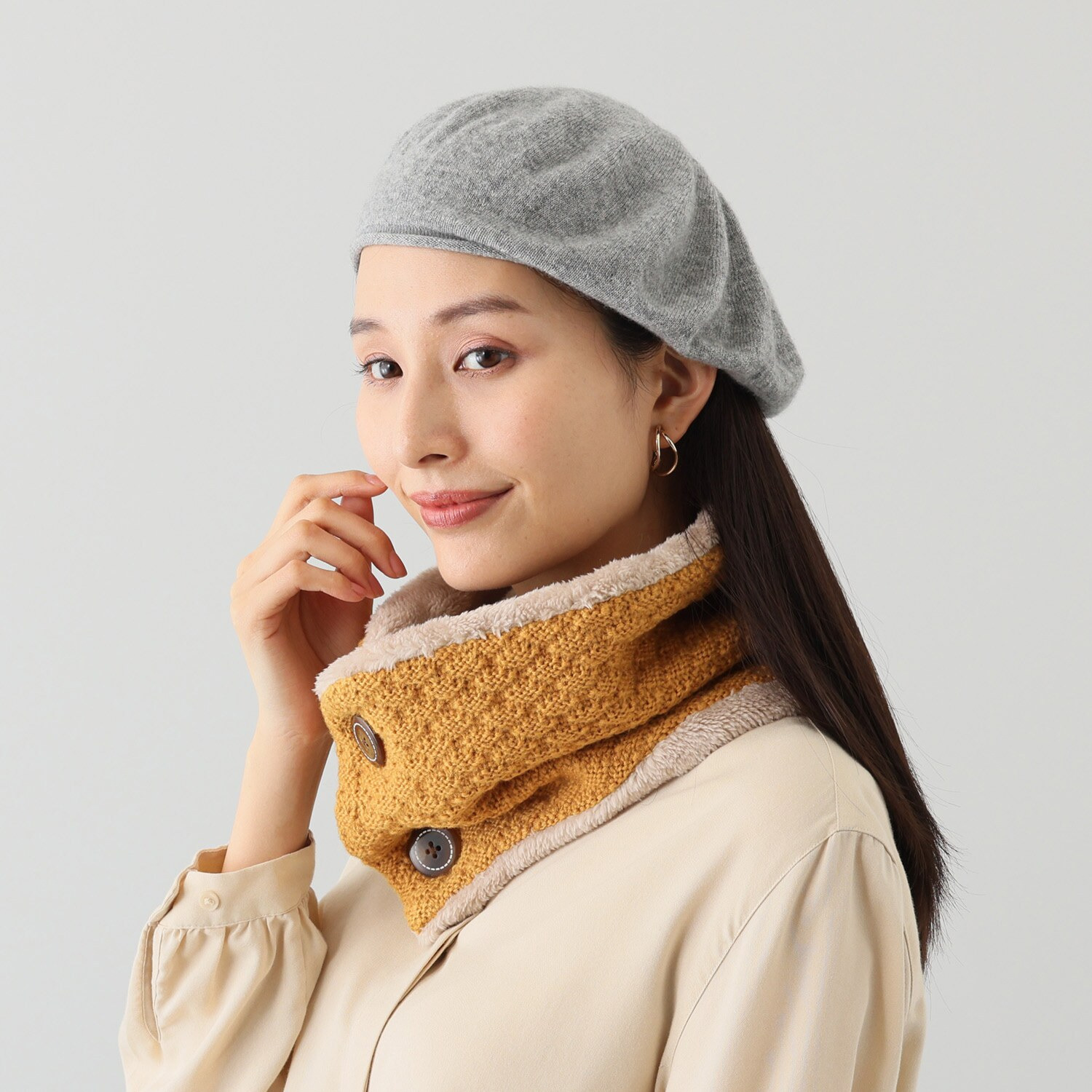 タイムクロス お楽しみ袋 カシミヤ混ニット帽＆ スヌードセット