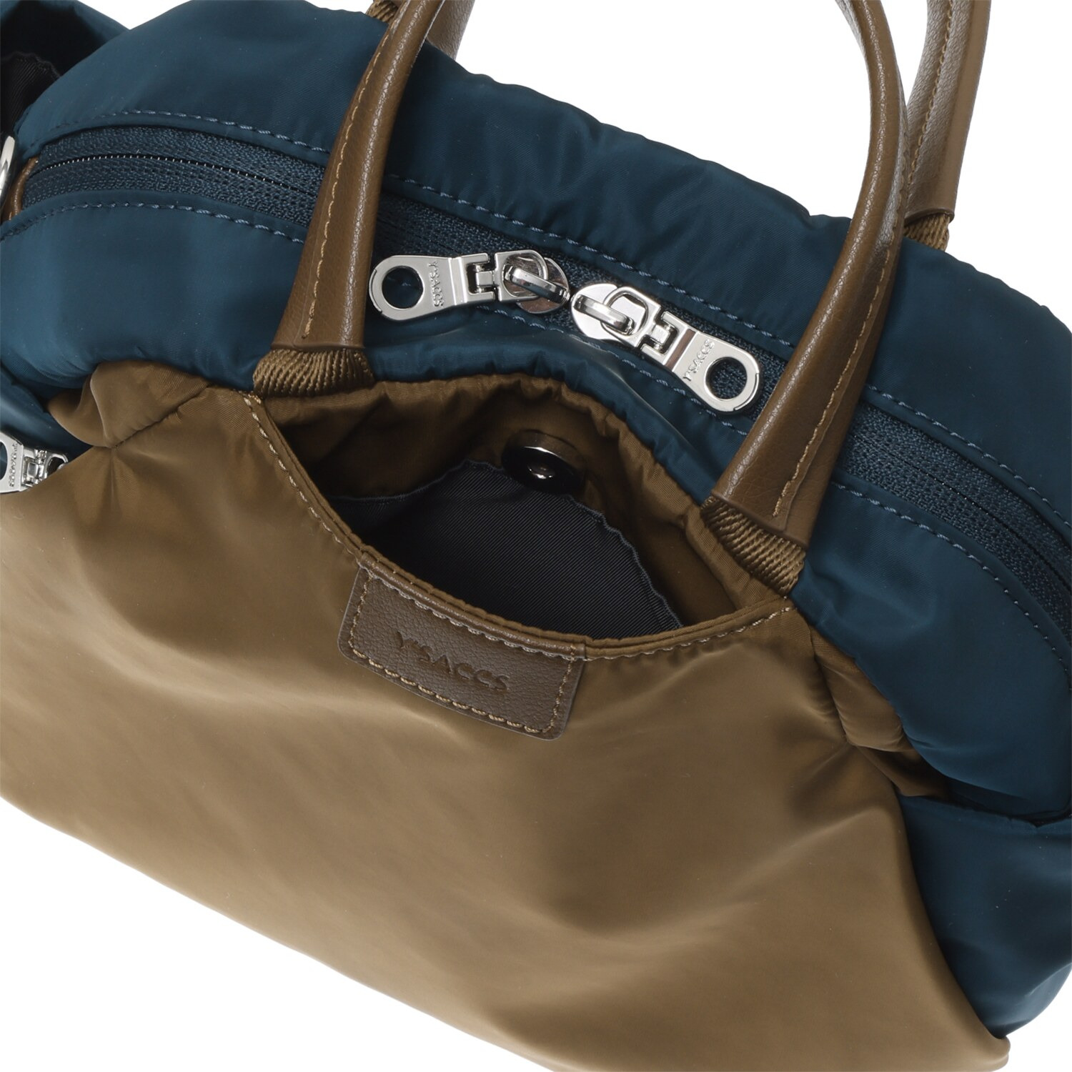 イザック はっ水・軽量 シルキーブロード バイカラー ２ウェイミニトートバッグ