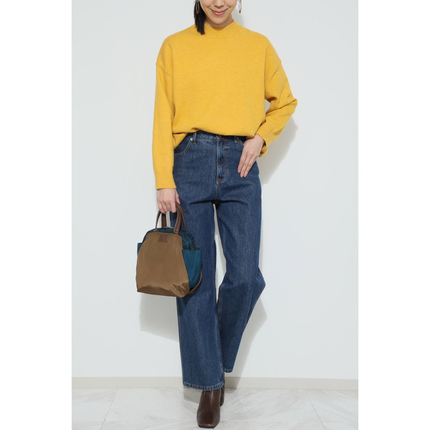 イザック はっ水・軽量 シルキーブロード バイカラー ２ウェイミニトートバッグ