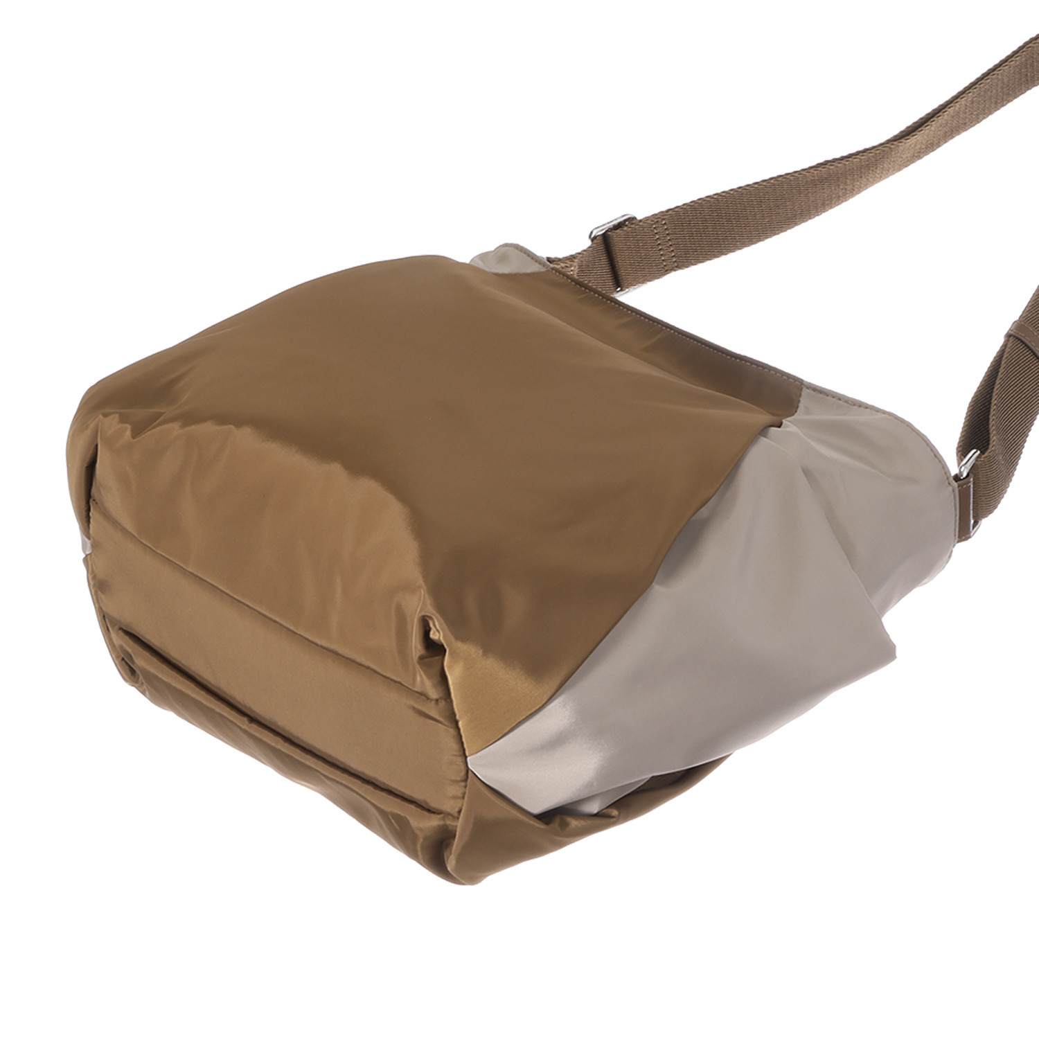 イザック はっ水・軽量 シルキーブロード バイカラー ビッグショルダーバッグ