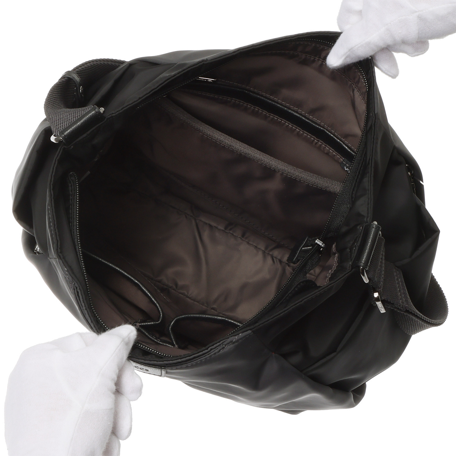 イザック はっ水・軽量 シルキーブロード バイカラー ビッグショルダーバッグ