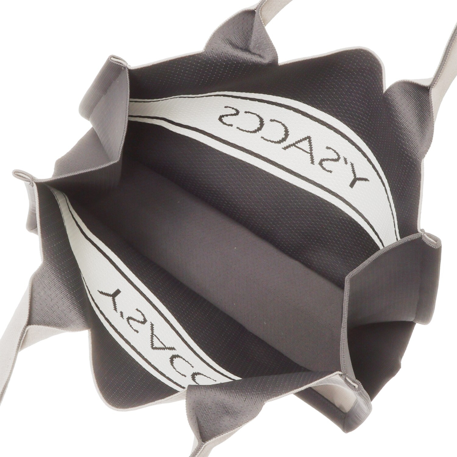 イザック ロゴ入り ウォッシャブル ニットバッグ