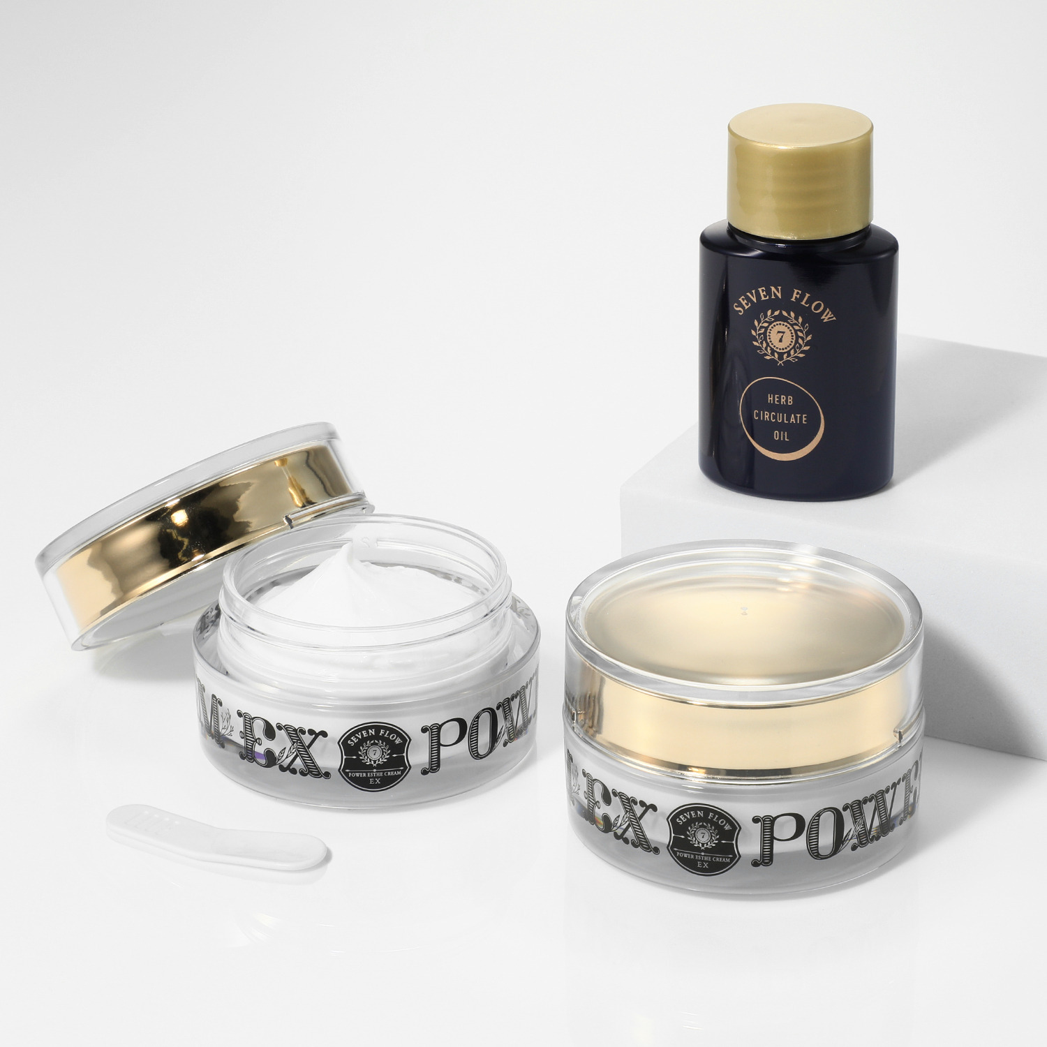 セブン　フロー 先端ハリ成分配合 攻めのハリツヤケア！ パワー　エステ クリーム　ＥＸ ２個特別セット