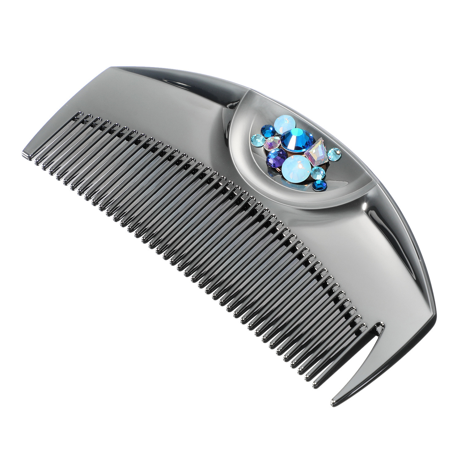 日本の先端技術と職人技 なめらかなくし通りの 艶やか美髪コーム ラブクロム プレシオサ　ハワイ ＰＧ　ツキ ＜プレミアムブラック＞