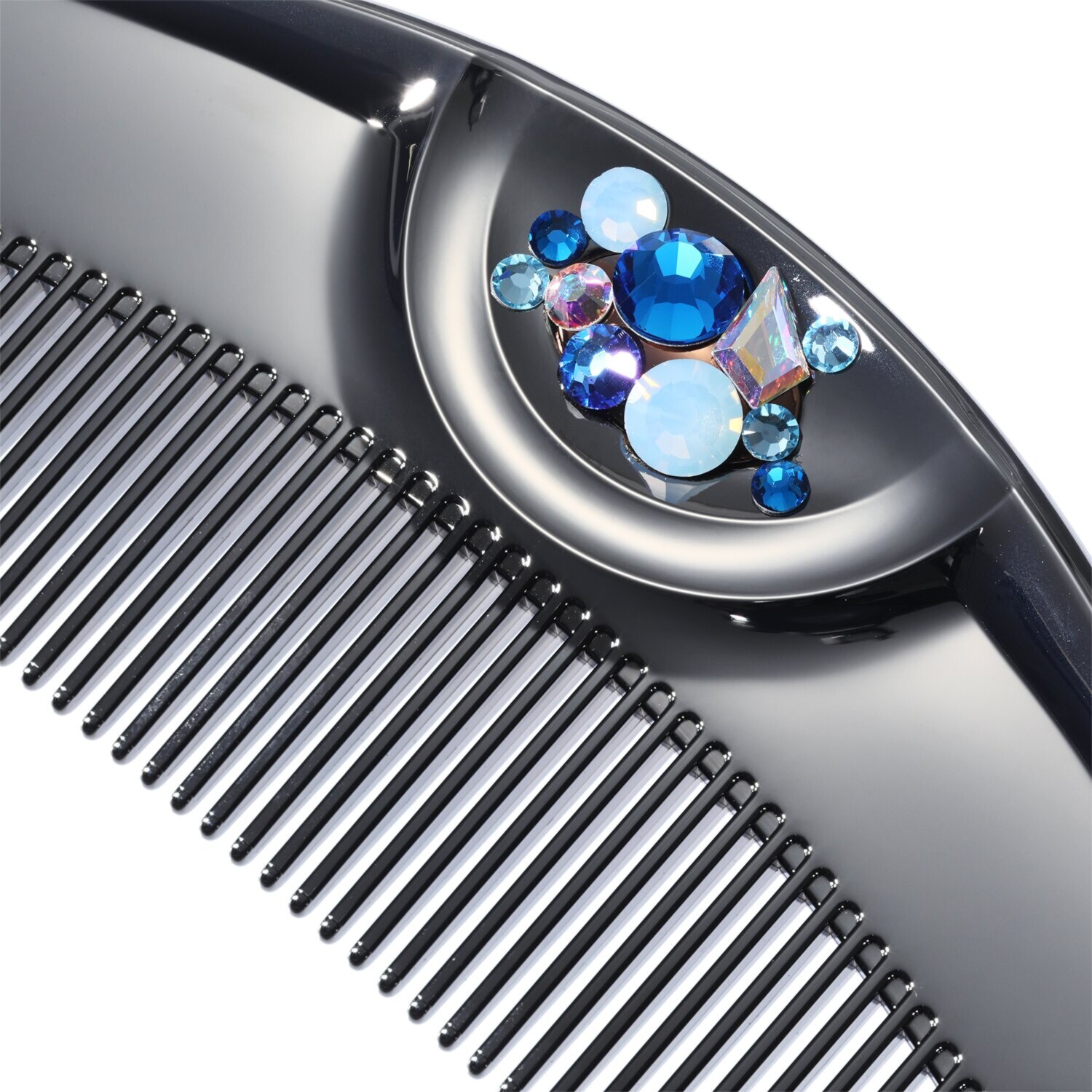 日本の先端技術と職人技 なめらかなくし通りの 艶やか美髪コーム ラブクロム プレシオサ　ハワイ ＰＧ　ツキ ＜プレミアムブラック＞