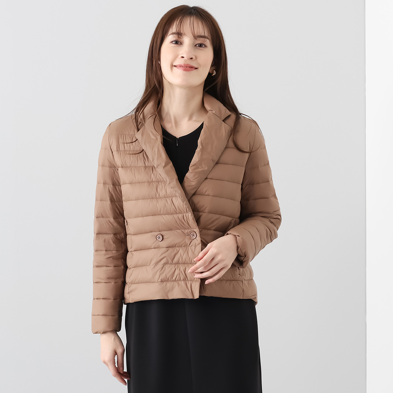 元町ゼラール 着回し抜群！ 高密度ナイロン 軽量ダウンジャケット