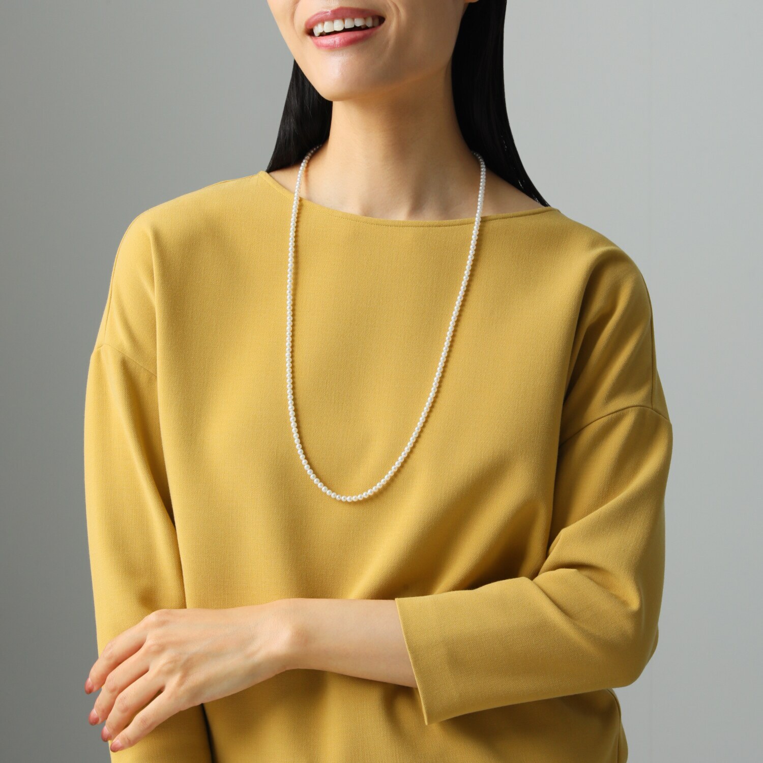 ペレフェリーク ベビー淡水パール ロングネックレス